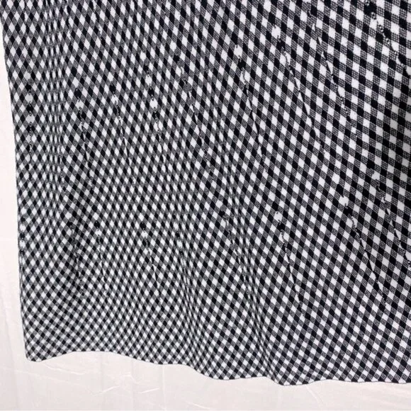 2extremz Black White Knit Midi Length A-Line Skirt L - Picture 6 of 12